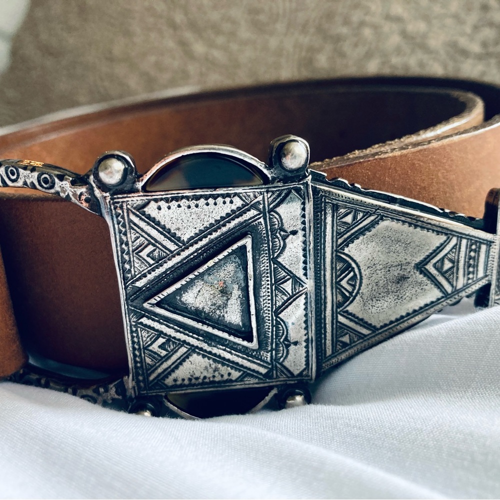 Massimo Dutti Brown Leather Belt
